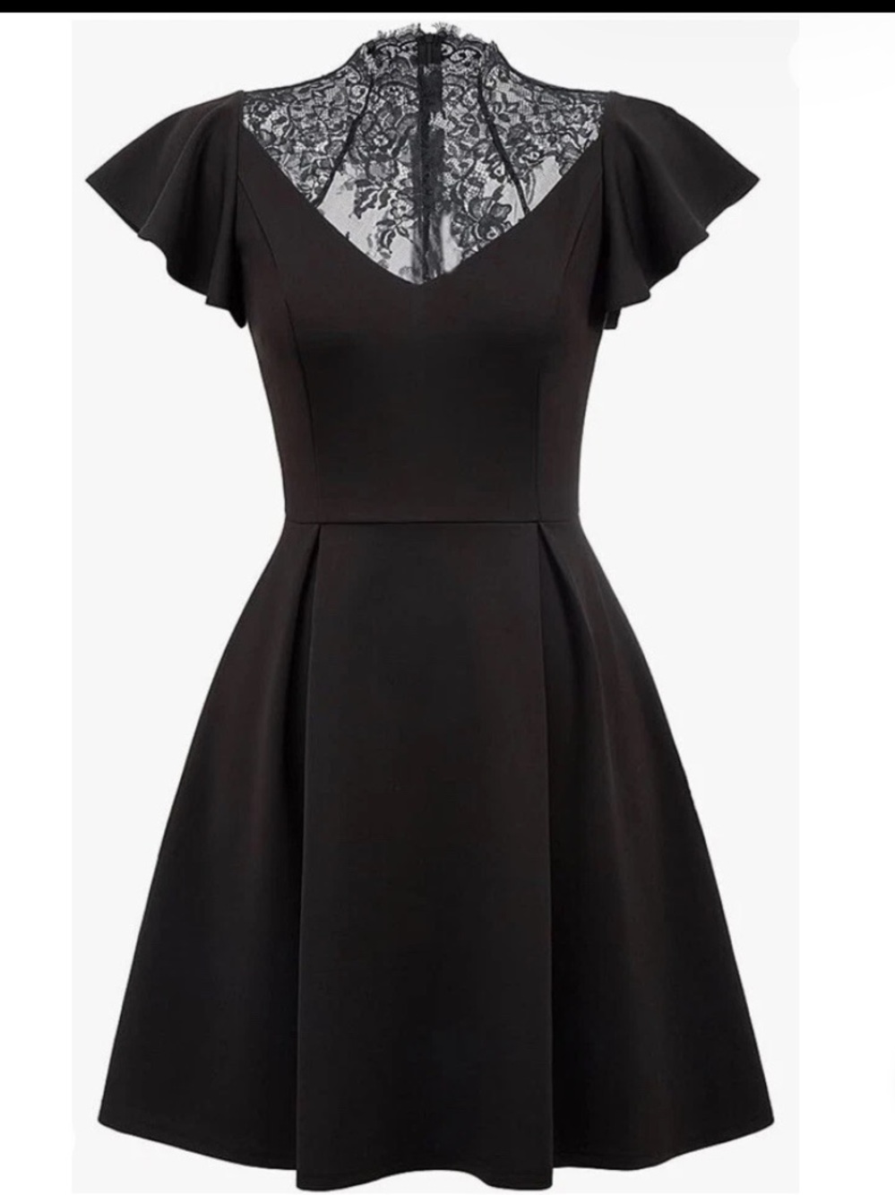 Scarlet Darkness Goth Dresses Vintage Fit and Flare Skater Dress Black s